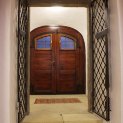 A wrought iron grille - Lubica Church